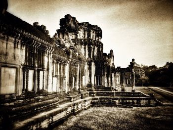 Low angle view of old ruin