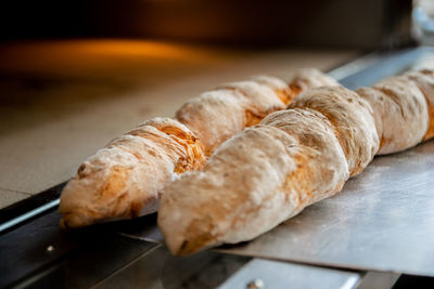 Close-up of bread on table