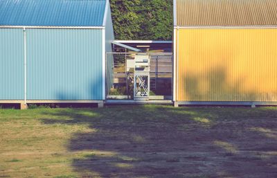 View of yellow wall of building