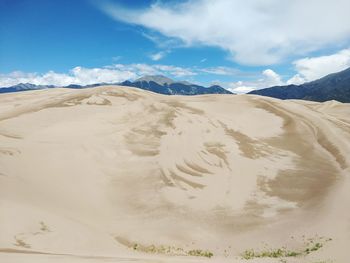 Scenic view of desert against sky