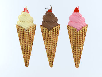 Close-up of ice cream against white background