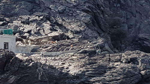 High angle view of volcanic landscape