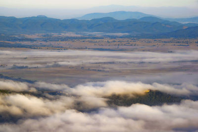 Aerial view of landscape against sky