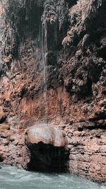 Rock formation in water