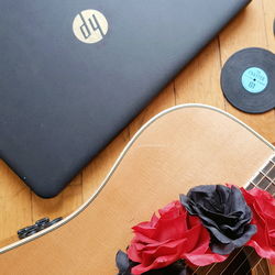 High angle view of rose on table