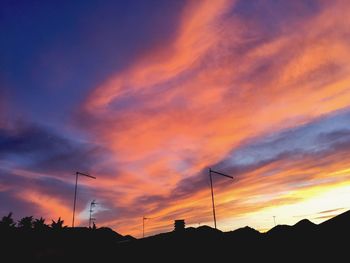 Silhouette of trees at sunset