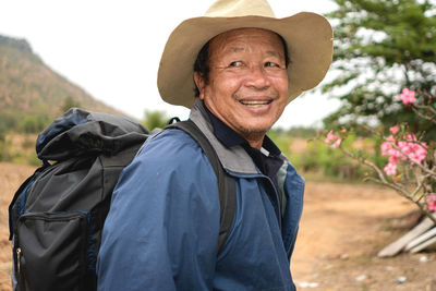 Travel travel backpack mountain man lonely