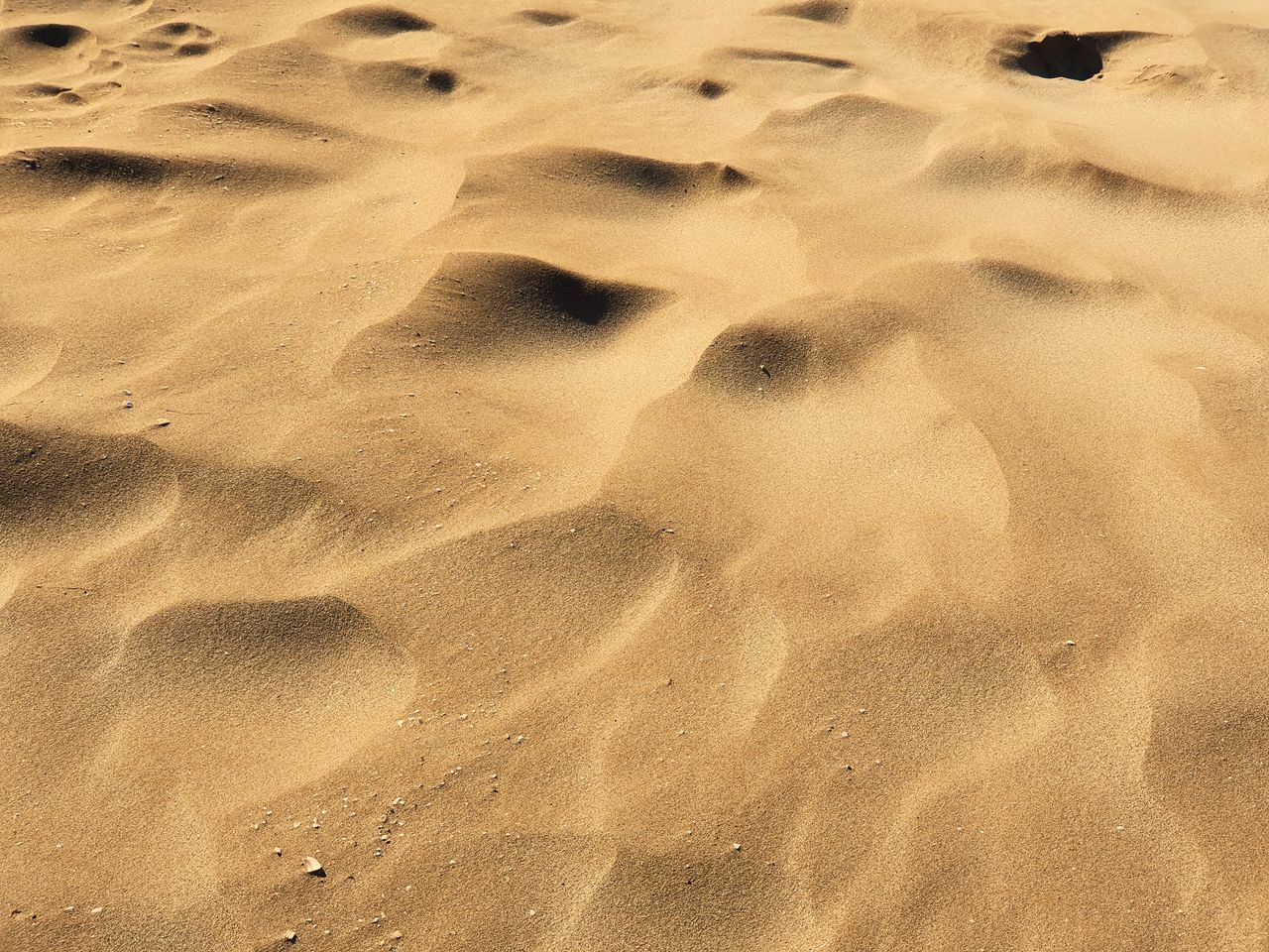 HIGH ANGLE VIEW OF SAND DUNES