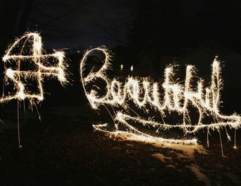 View of illuminated blurred lights