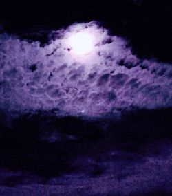 Scenic view of moon in sky at night