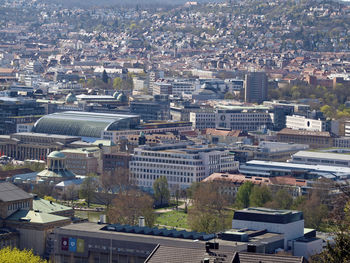 High angle view of cityscape