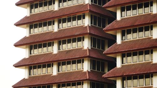 Low angle view of residential building against sky