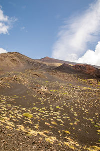 Scenic view of desert against sky