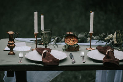 View of food on table