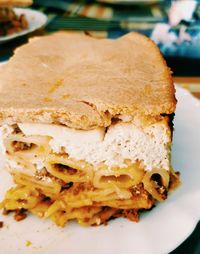 Close-up of bread on plate