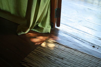 High angle view of hardwood floor