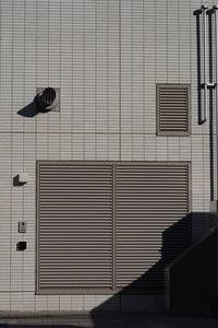 Tile walls and shadows in akasaka 9-chome, tokyo