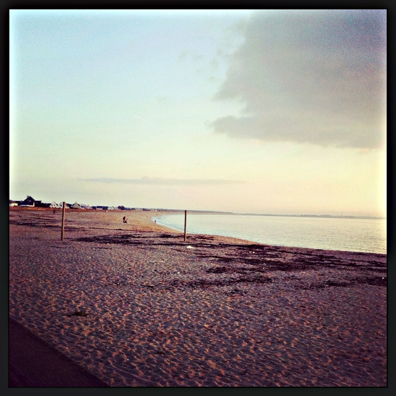 sea, horizon over water, transfer print, beach, water, tranquil scene, tranquility, auto post production filter, sky, scenics, shore, sand, beauty in nature, nature, idyllic, coastline, remote, calm, incidental people, ocean