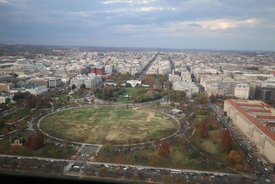 High angle view of city