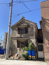 Low angle view of house against sky