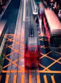 Cars moving on road