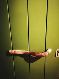 Close-up of closed metal door