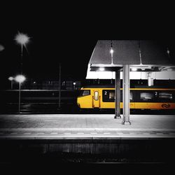 Train at railroad station platform