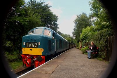 Train on road