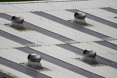 High angle view of industry on roof