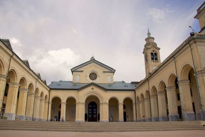 Low angle view of historic building against sky