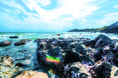 Scenic view of sea against sky