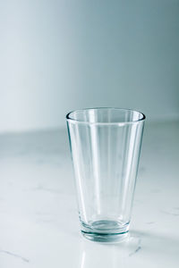 Close-up of glass against white background