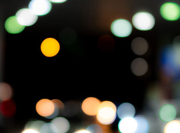 Defocused lights at night