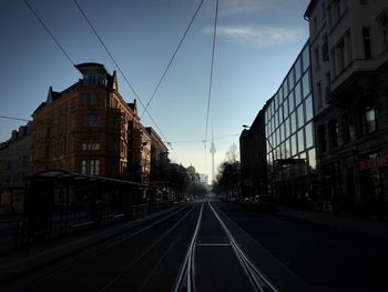 Railroad tracks against sky