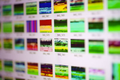 Full frame shot of multi colored wall