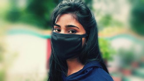 Close-up portrait of a beautiful young woman