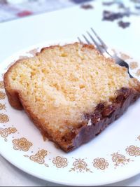 Close-up of cake on plate