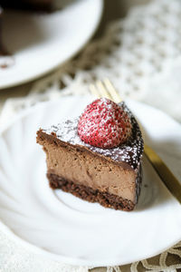 Close-up of cake in plate