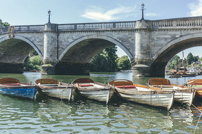 Bridge over river against sky