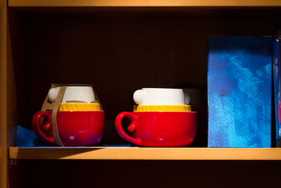 Tea cup on table