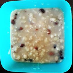 High angle view of breakfast in plate