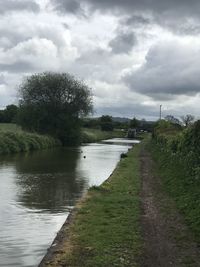 Scenic view of river against sky