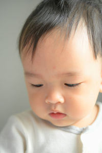 Close-up portrait of cute baby
