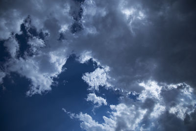 Low angle view of clouds in sky