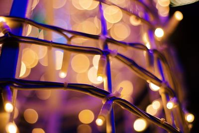 Close-up of illuminated light bulbs