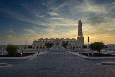 View of monument at sunset