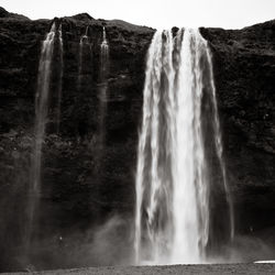 Scenic view of waterfall