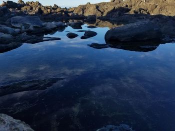 Rock formations in water