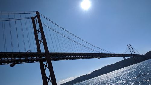 Low angle view of bridge against sky