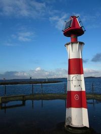 Lighthouse in sea